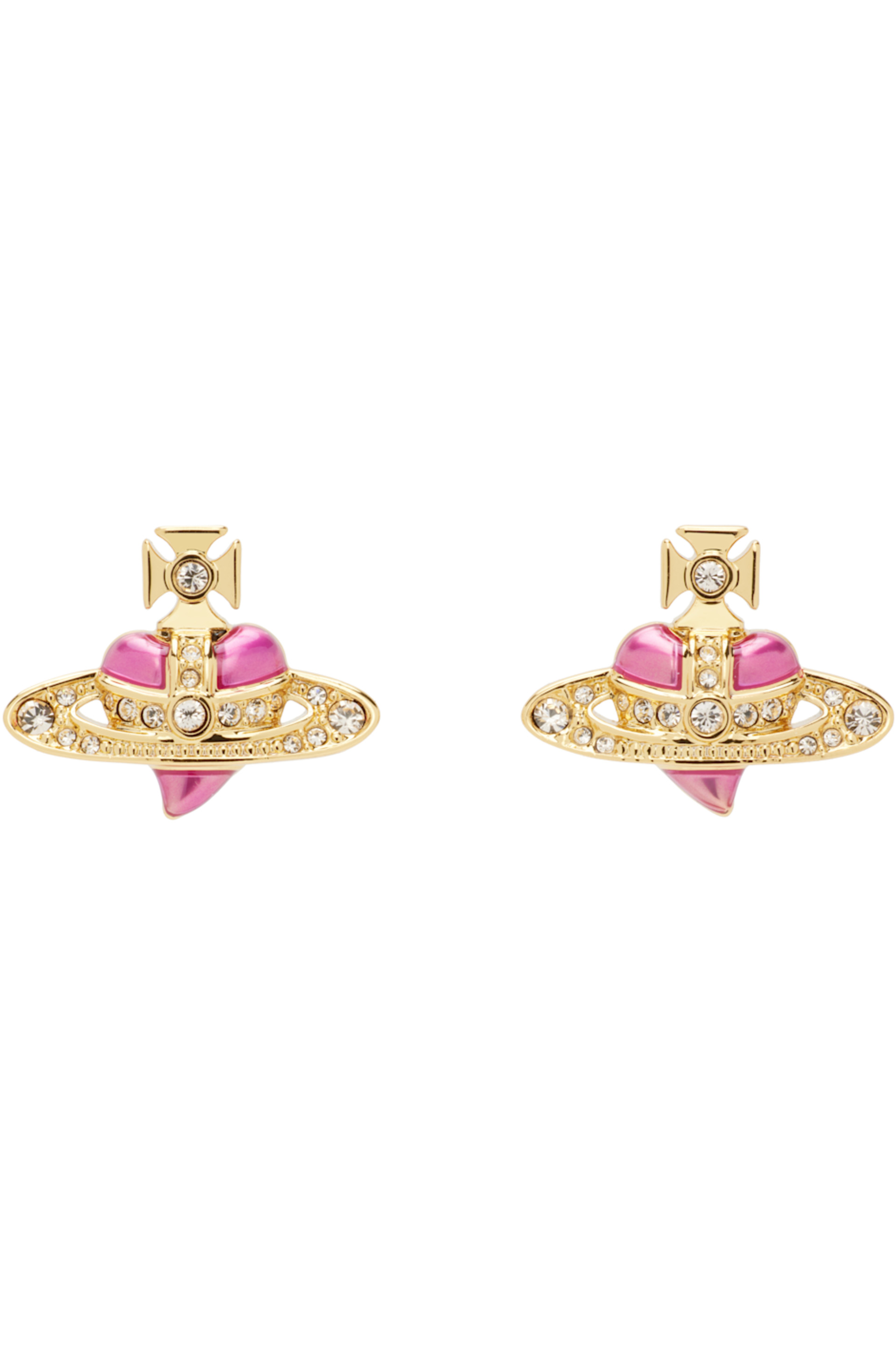 Vivienne Westwood - New Diamante Heart Earrings