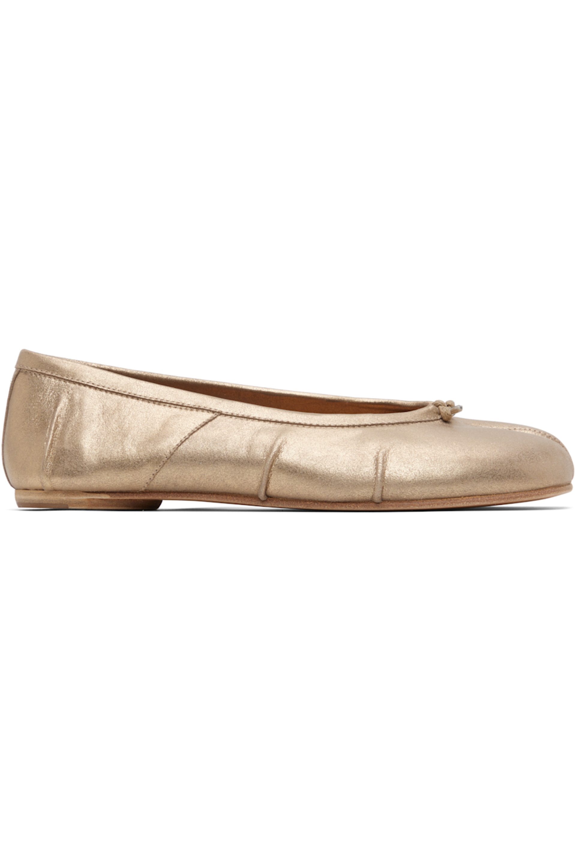 Gold Tabi New Ballerina Flats