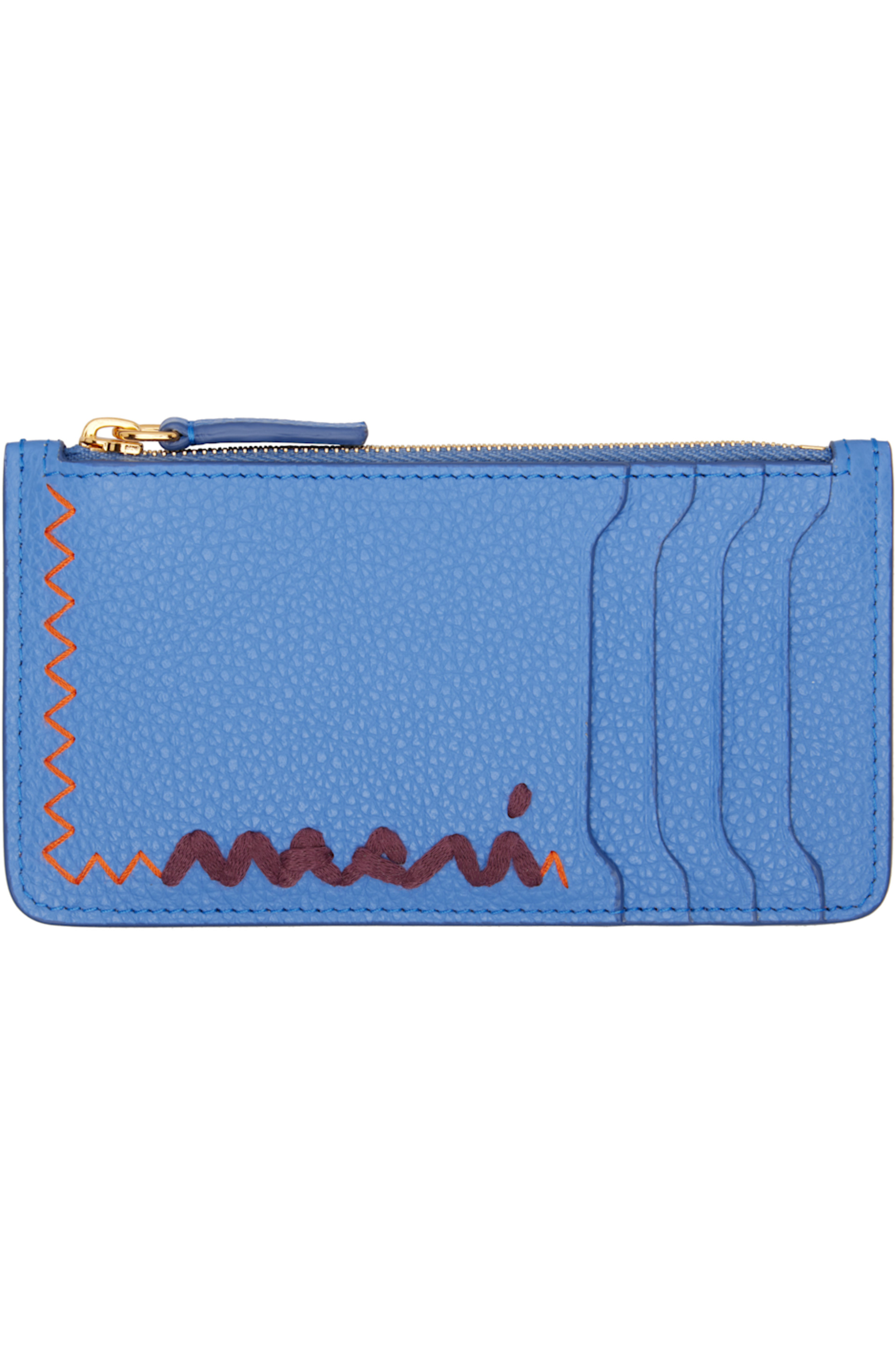 Blue Zipped Card Holder