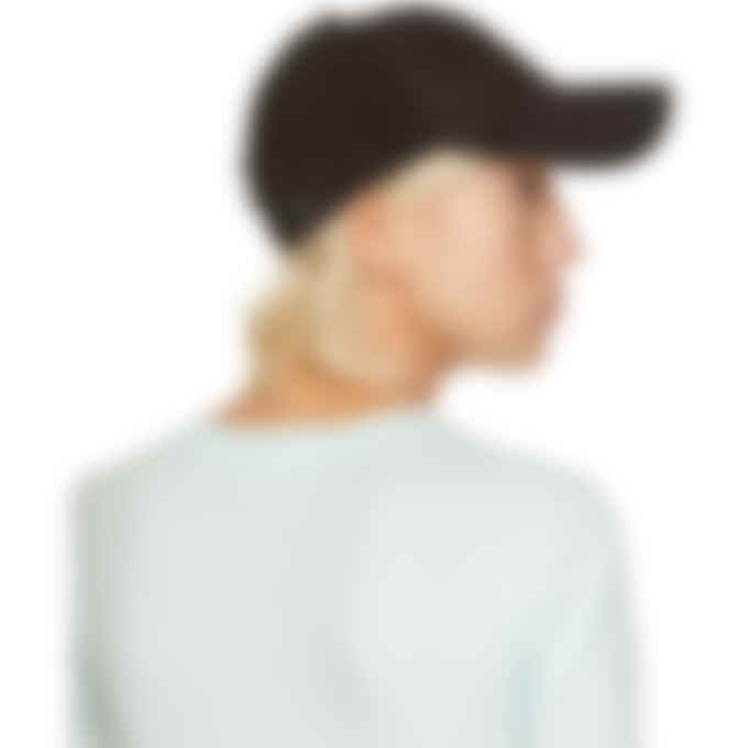 black suede baseball cap