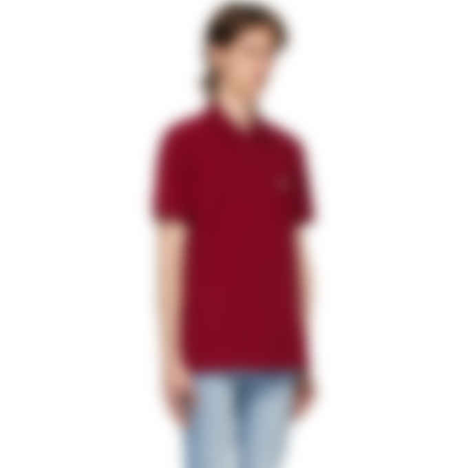 burgundy lacoste polo