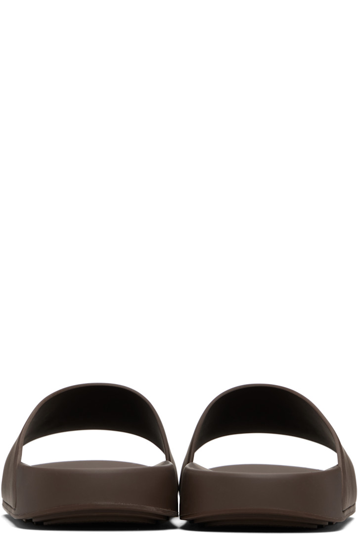 Givenchy Brown Rubber Label Mule Slides — foto 2