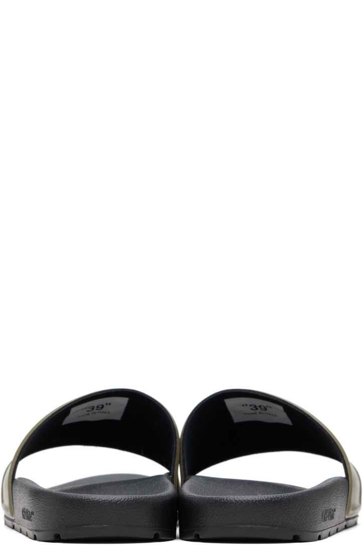 Off-White Black & Khaki Arrow Slides — foto 2