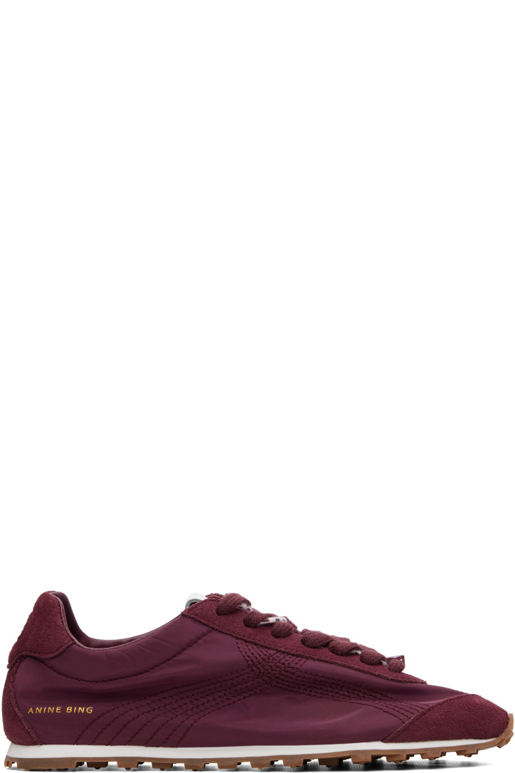 Anine Bing Burgundy Juna Sneakers