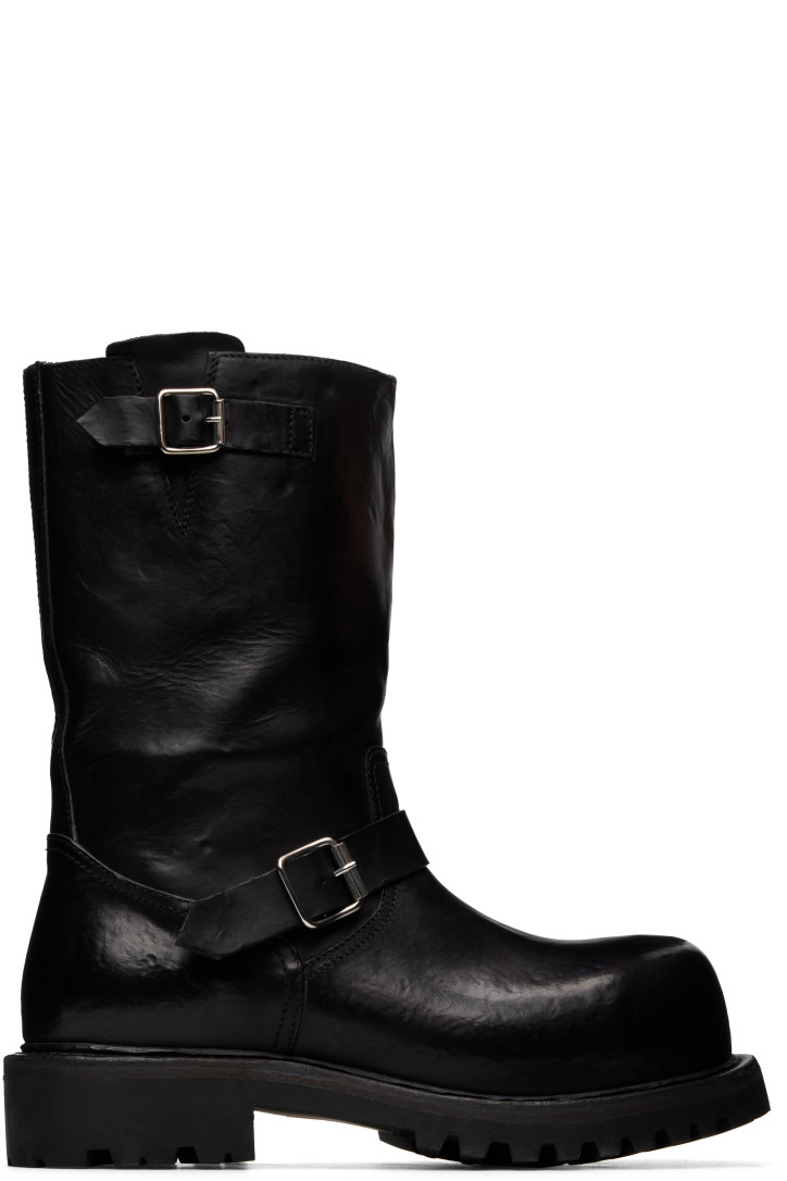 A Diciannoveventitre Black Octa Moto Boots