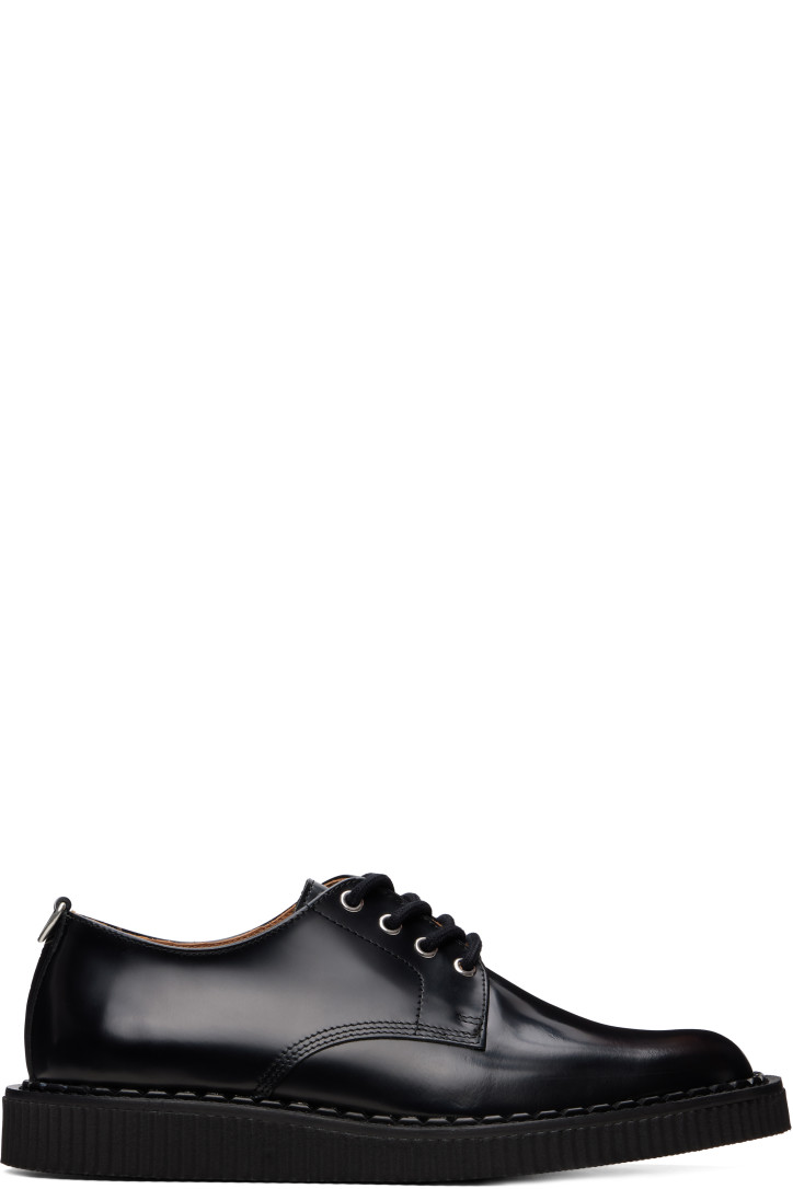 George Cox Black 4 Eyelet Derbys