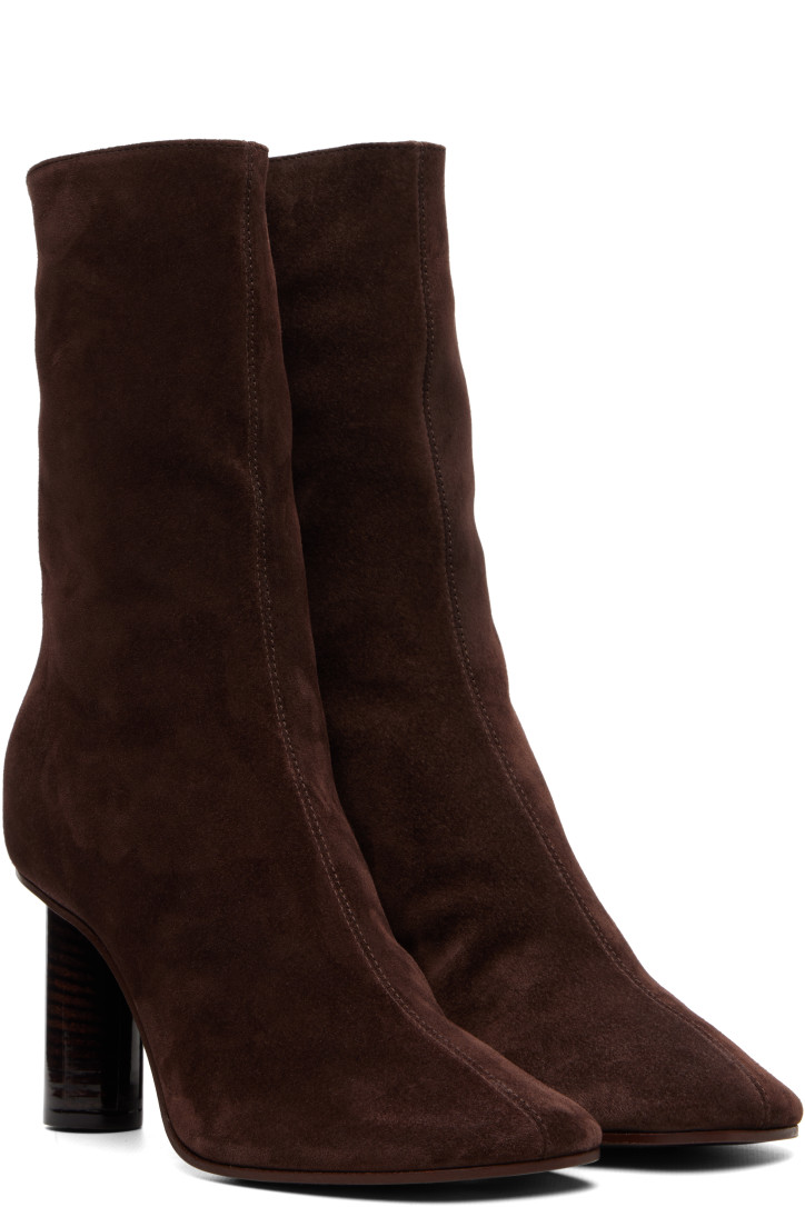 Paris Texas Brown Alice Suede 85 Ankle Boots — foto 4
