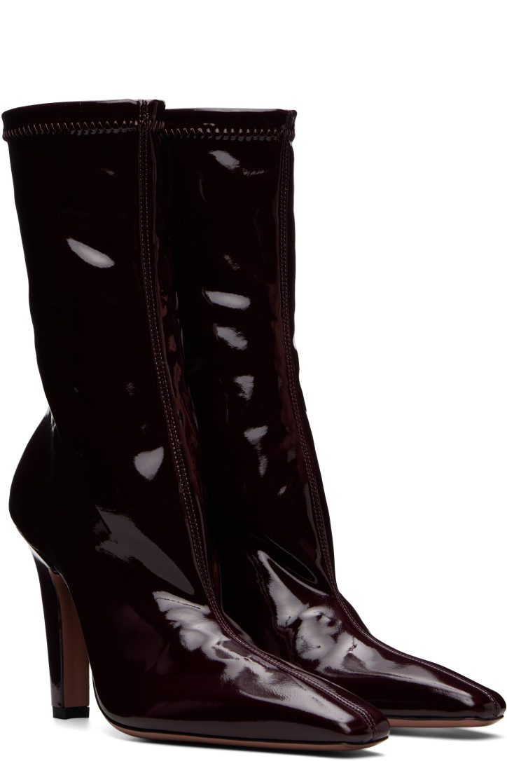 Paris Texas Burgundy Belle 75mm Ankle Boots — foto 4