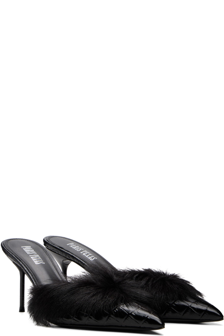 Paris Texas Black Lidia 70mm Fur Heels — foto 4
