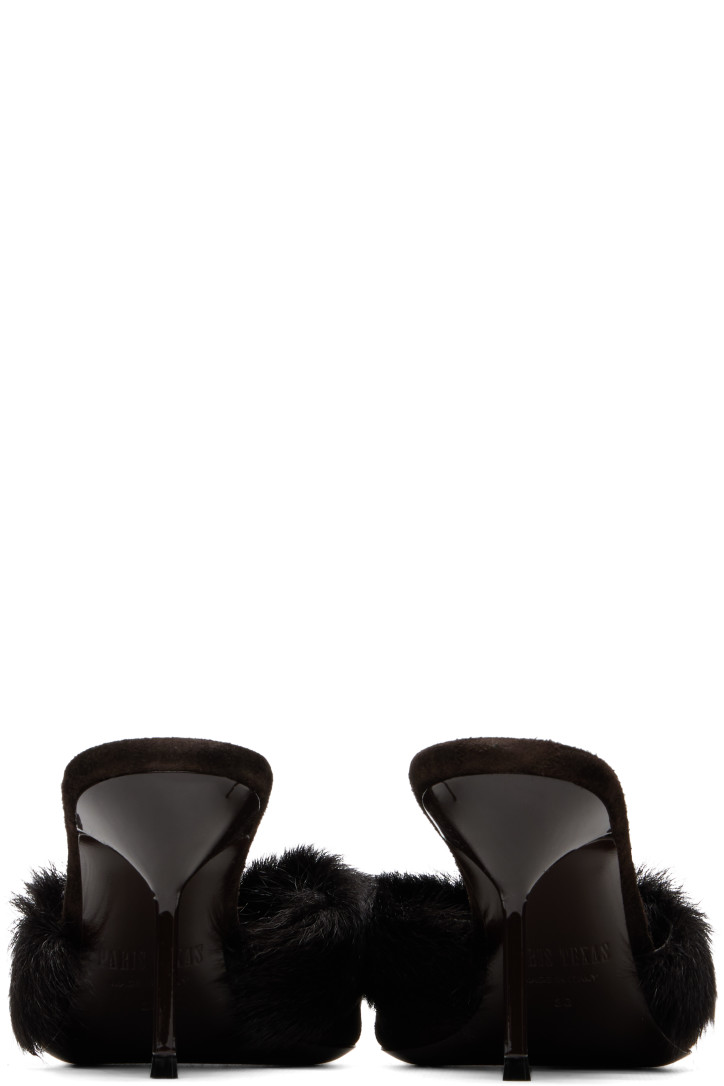 Paris Texas Brown Lidia 70mm Suede Mule Heels — photo 2