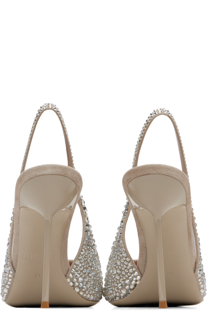 Paris Texas Taupe Lidia Slingback Crystal 105 Heels — foto 2