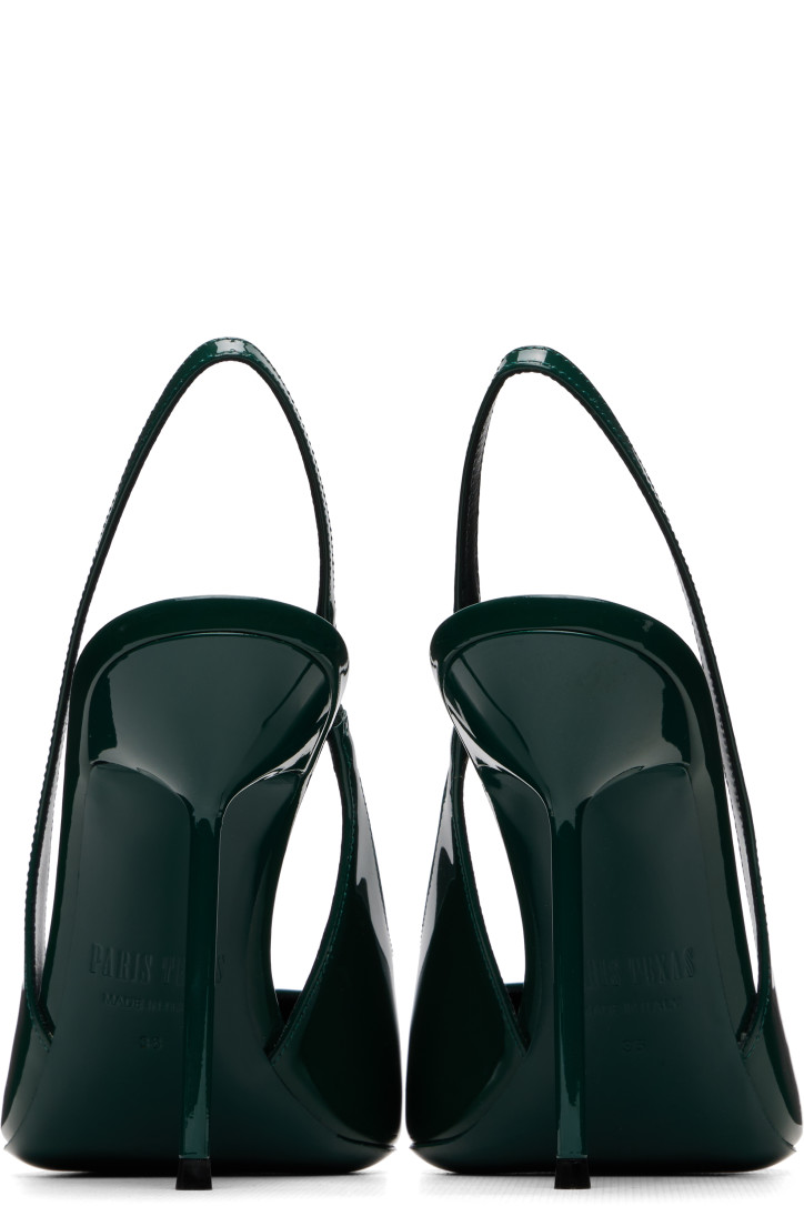 Paris Texas Green Lidia 105 Patent Slingback Heels — foto 2