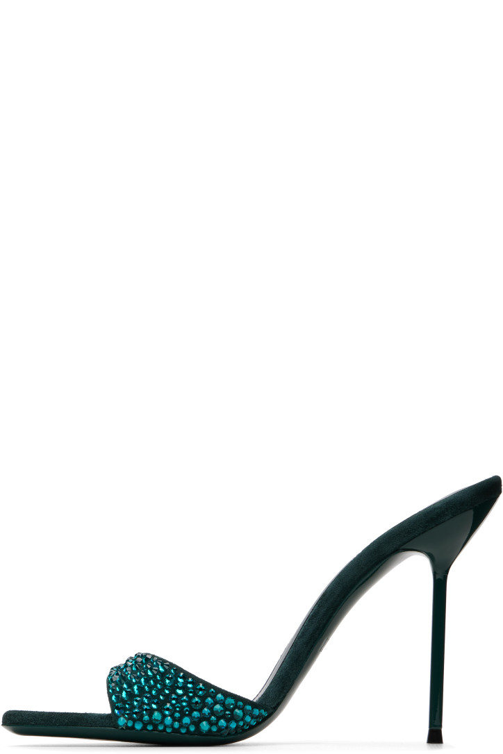 Paris Texas Green Lidia 105 Mule Heeled Sandals — photo 3