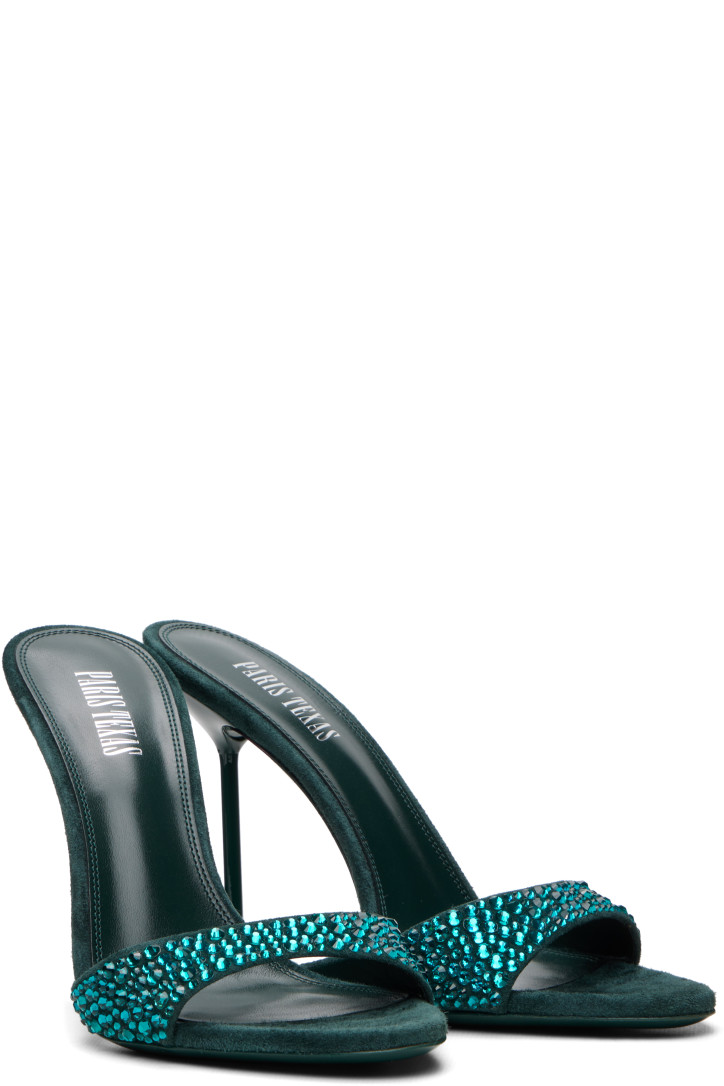 Paris Texas Green Lidia 105 Mule Heeled Sandals — photo 4