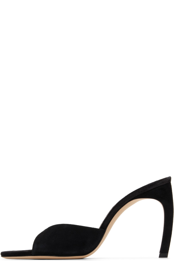 Victoria Beckham Black Harlow Open Toe 100 Heels — photo 3