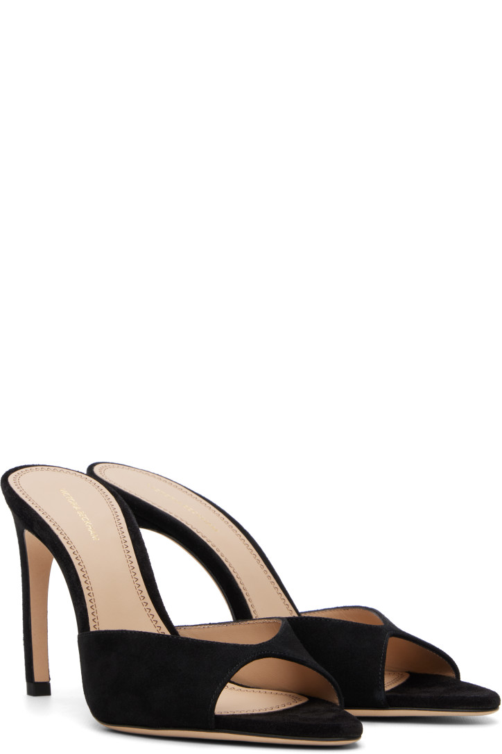 Victoria Beckham Black Harlow Open Toe 100 Heels — photo 4