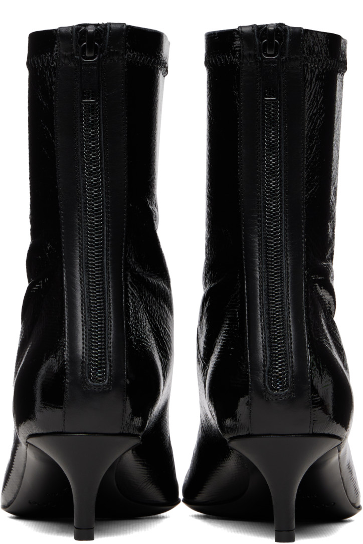 Courrèges Black Vinyl Toe Cap Ankle Boots — foto 2