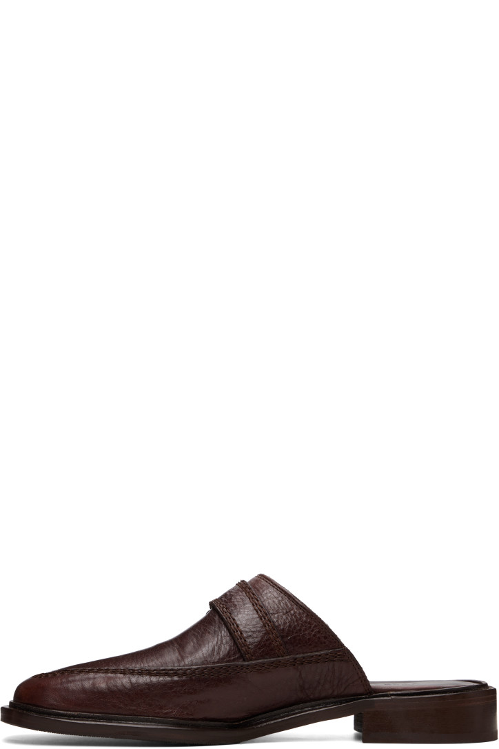 Hereu Burgundy Bernat Mule Loafers — photo 3