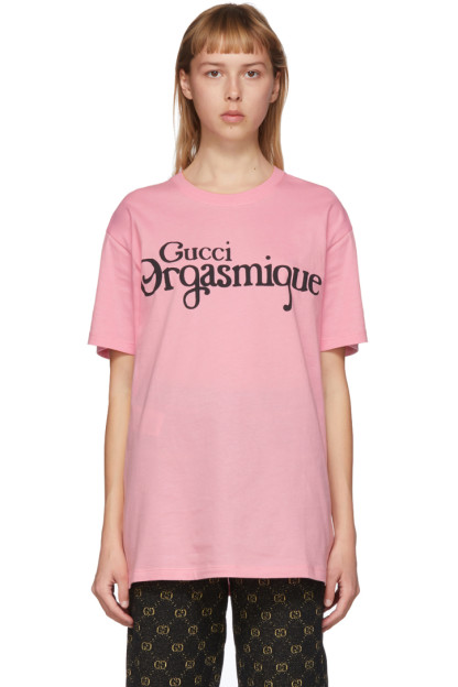 Gucci - Pink 'Gucci Orgasmique' T-Shirt