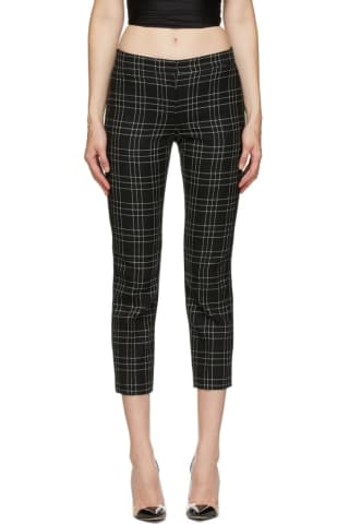 Alexander McQueen Black & White Welsh Check Trousers