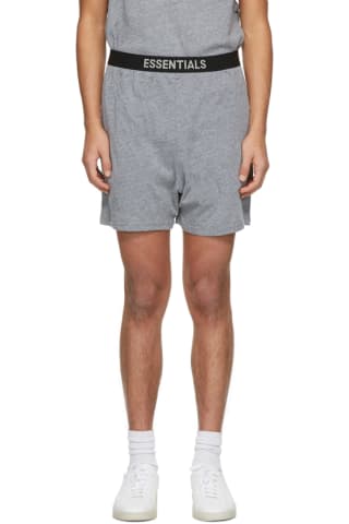 [21FW 신상] 피어오브갓 에센셜 라운지 반바지 Essentials Grey Jersey Lounge Shorts,Dark heather grey