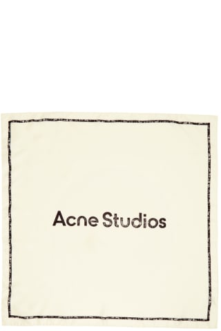 아크네 스튜디오 스카프 Acne Studios Off-White Branded Scarf,Ivory white