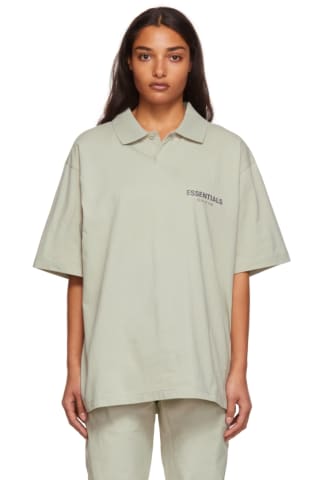 [21FW 신상] 피어오브갓 에센셜 폴로 셔츠 Essentials Green Jersey Polo,Concrete