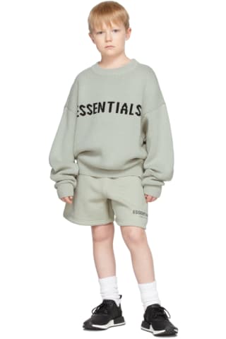 피어오브갓 에센셜 키즈 맨투맨 Essentials   Kids Green Pullover Sweater,Concrete Size: child