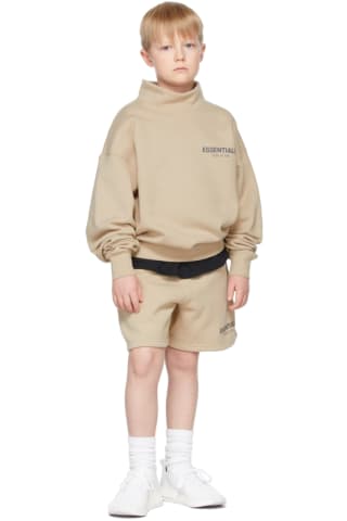 피어오브갓 에센셜 키즈 스웻 반바지 Essentials Kids Beige Sweat Shorts,Linen Size: child