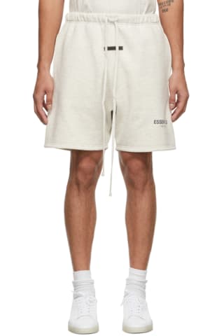 [21FW 신상] 피어오브갓 에센셜 맨 플리스 반바지 Essentials   Off-White Fleece Shorts,Oatmeal