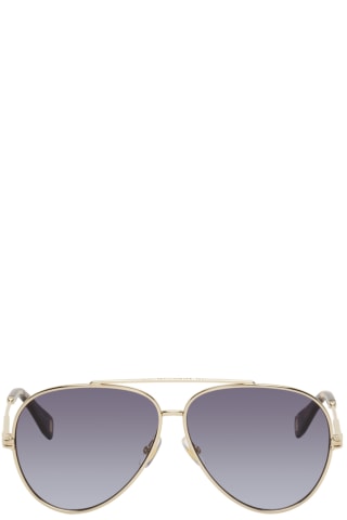 Marc Jacobs Gold & Tortoiseshell Aviator Sunglasses