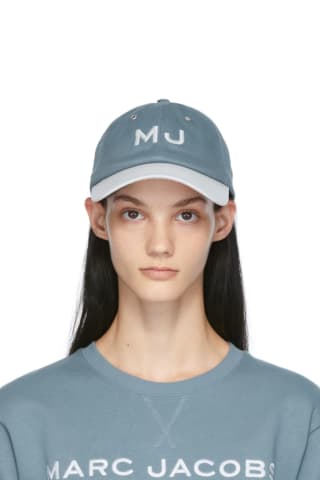 Marc Jacobs Blue The Cap Embroidered Logo Cap