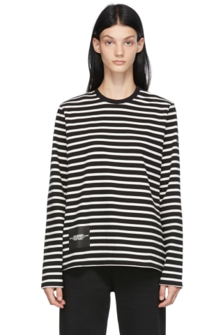 Marc Jacobs Black & White The Striped T-Shirt Long Sleeve T-Shirt