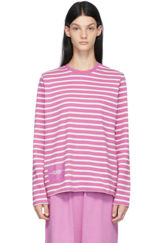Marc Jacobs Purple The Striped Long Sleeve T-Shirt