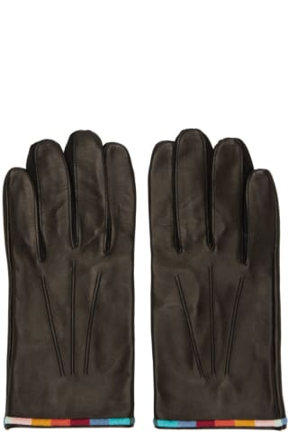 폴 스미스 Paul Smith Black Leather Gloves