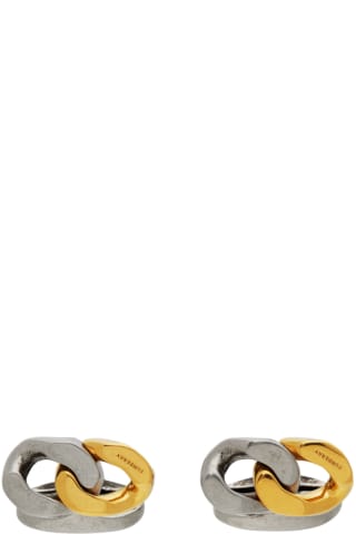 버버리 커브체인 커프 링크스 (선물 추천) Burberry Gold &amp; Silver Curb Chain Cufflinks,Light gold/Palladium
