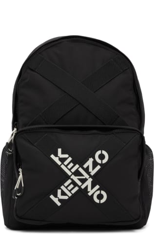 겐조 KENZO Black Sport Logo Backpack