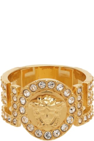 베르사체 반지 Versace Gold Crystal Icon Medusa Ring