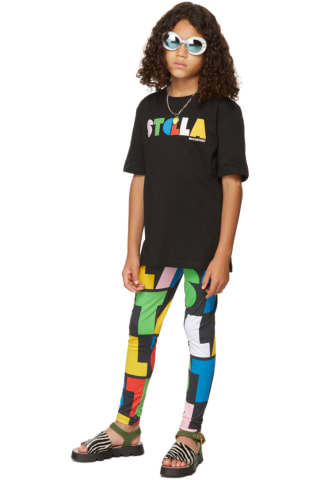 Stella McCartney Kids Black & Multicolor Stella Leggings