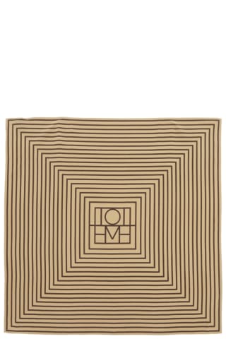 토템 시그니처 모노그램 스카프 Toteme Signature Monogram Scarf,Dark brown