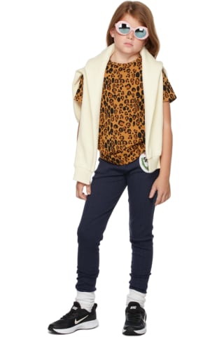 Mini Rodini Kids Beige Basic Leopard T-Shirt