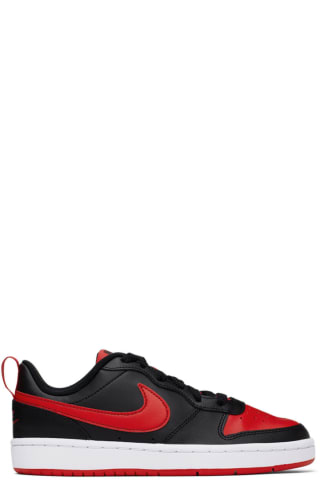 Nike Kids Black & Red Court Borough Low 2 Big Kids Sneakers