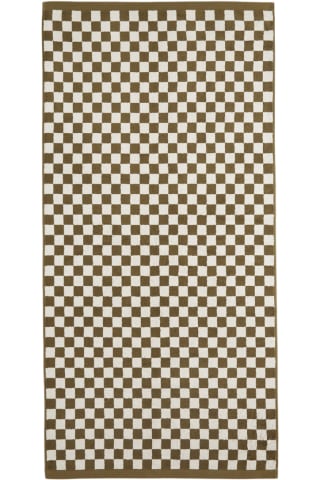Baina SSENSE Exclusive Green & Off-White Checkered Towel