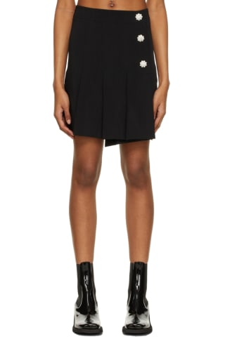가니 수트 미니 스커트 Ganni Black Recycled Suit Mini Skirt