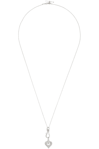 Martine Ali Silver Heart Hardware Chain Necklace