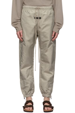 피어오브갓 에센셜 Essentials Taupe Nylon Track Pants,Desert Taupe