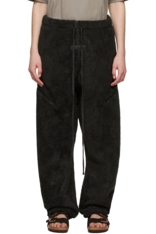 피어오브갓 에센셜 Essentials Black Polyester Lounge Pants,Iron