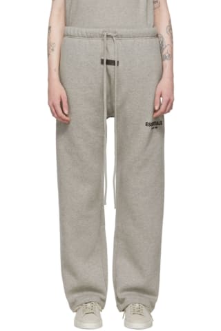 Essentials Gray Relaxed Lounge Pants,Dark oatmeal