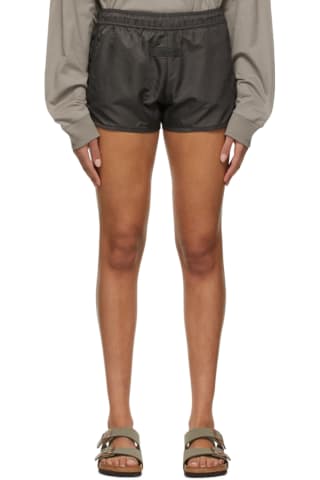 피어오브갓 에센셜 반바지 Essentials Black Nylon Shorts,Iron, image
