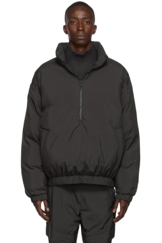 피어오브갓 에센셜  자켓 Essentials Black Pullover Jacket,Iron